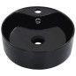 vidaXL Lavandino con Troppopieno 36x13 cm in Ceramica Nero