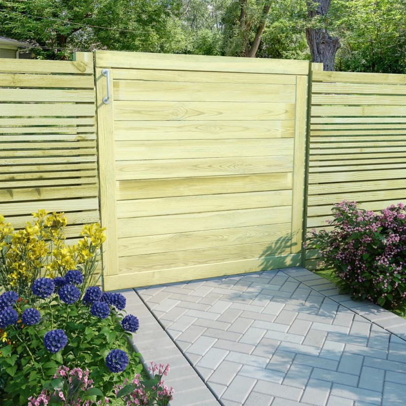 vidaXL Cancello da Giardino in Legno di Pino Impregnato 100x100 cm vidaXL Cancello da Giardino in Legno di Pino Impregnato 100x100 cm