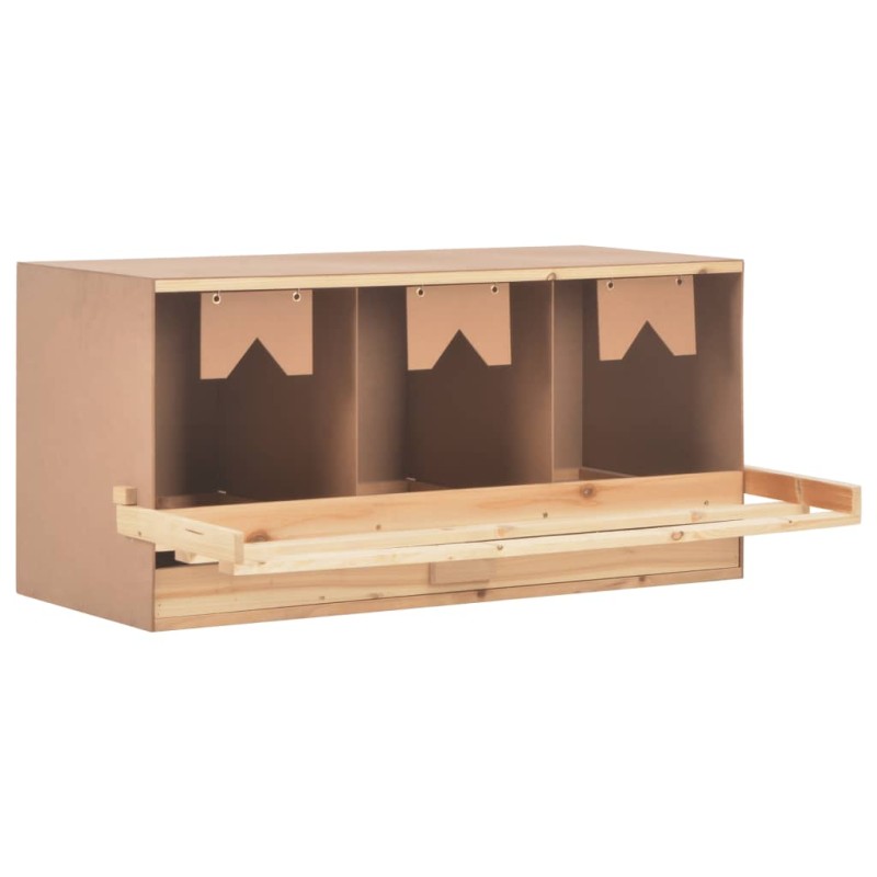 vidaXL Casetta Cova per Galline 3 Scomparti 96x40x65cm Legno di Pino vidaXL Casetta Cova per Galline 3 Scomparti 96x40x65cm Legno di Pino