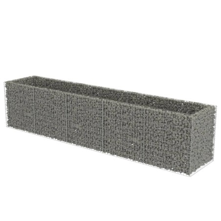 vidaXL Gabbione Letto Rialzato in Acciaio Zincato 450x90x100 cm
