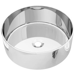 vidaXL Lavandino 40x15 cm in Ceramica Argento