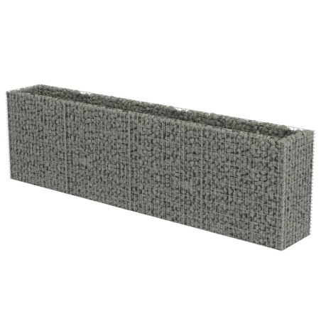 vidaXL Gabbione Letto Rialzato in Acciaio Zincato 360x50x100 cm