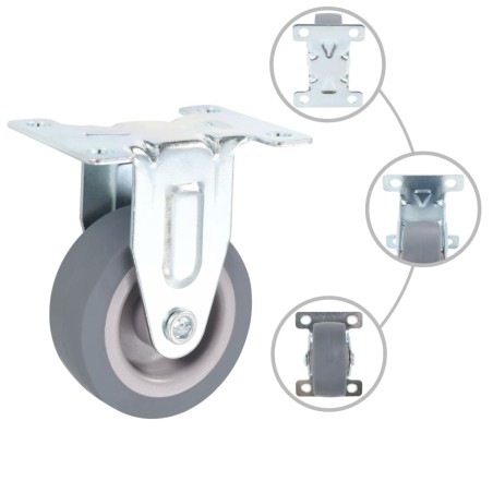 vidaXL Rotelle Fisse 4 pz 50 mm