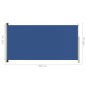 vidaXL Tenda Laterale Retrattile per Patio 160x300 cm Blu vidaXL Tenda Laterale Retrattile per Patio 160x300 cm Blu