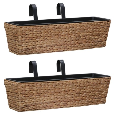 vidaXL Fioriere da Giardino 2 pz in Giacinto Intrecciato 