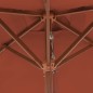 vidaXL Ombrellone da Esterni con Palo in Legno 150x200 cm Terracotta vidaXL Ombrellone da Esterni con Palo in Legno 150x200 cm Terracotta