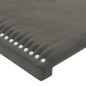 Testiera ad Orecchio Grigio Scuro 147x23x78/88 cm in Velluto Testiera ad Orecchio Grigio Scuro 147x23x78/88 cm in Velluto