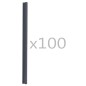 vidaXL Clip per Strisce Recinzioni 100 pz in PVC Antracite vidaXL Clip per Strisce Recinzioni 100 pz in PVC Antracite