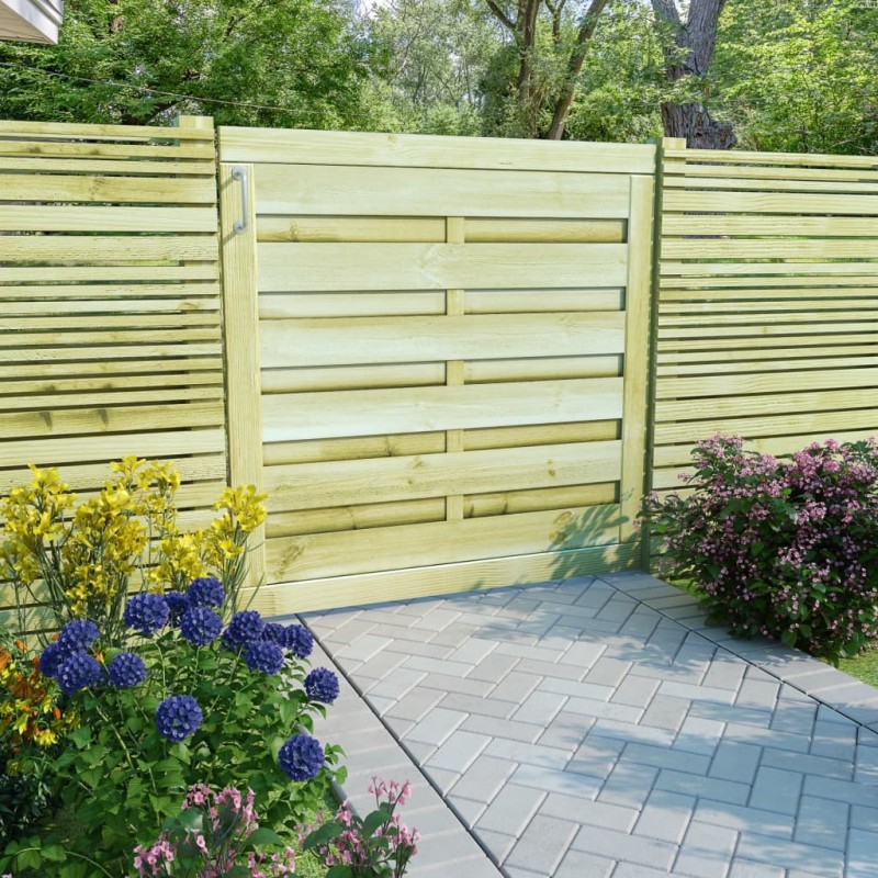 vidaXL Cancello da Giardino Legno di Pino Impregnato 100x100 cm Verde vidaXL Cancello da Giardino Legno di Pino Impregnato 100x100 cm Verde