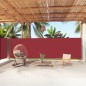 Tenda da Sole Laterale Retrattile Rossa 180x1000 cm Tenda da Sole Laterale Retrattile Rossa 180x1000 cm