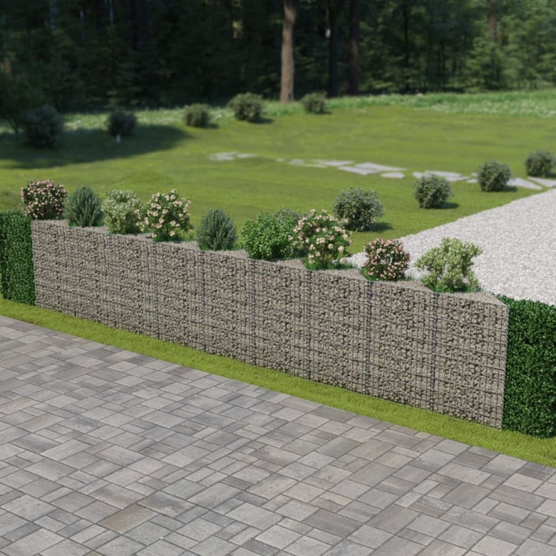 vidaXL Gabbione in Acciaio Zincato 630x30x100 cm vidaXL Gabbione in Acciaio Zincato 630x30x100 cm