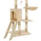 vidaXL Albero per Gatti con Tiragraffi in Sisal 138 cm Beige vidaXL Albero per Gatti con Tiragraffi in Sisal 138 cm Beige