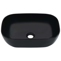 vidaXL Lavandino 45,5x32x13 cm in Ceramica Nero