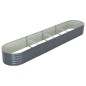 vidaXL Letto Rialzato Giardino 400x80x44 cm in Acciaio Zincato Grigio