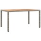 Set da Pranzo da Giardino 7 pz con Cuscini in Polyrattan Grigio Set da Pranzo da Giardino 7 pz con Cuscini in Polyrattan Grigio