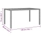 Set da Pranzo da Giardino 7 pz con Cuscini in Polyrattan Grigio Set da Pranzo da Giardino 7 pz con Cuscini in Polyrattan Grigio