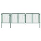 Cancello per Giardino in Acciaio 100x395 cm Verde