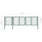 Cancello per Giardino in Acciaio 100x395 cm Verde