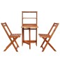 vidaXL Set da Bistrot 3 pz Pieghevole in Legno Massello di Acacia
