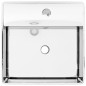 vidaXL Lavandino con Troppopieno 41x41x15 cm in Ceramica Argento vidaXL Lavandino con Troppopieno 41x41x15 cm in Ceramica Argento