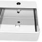 vidaXL Lavandino con Troppopieno 41x41x15 cm in Ceramica Argento vidaXL Lavandino con Troppopieno 41x41x15 cm in Ceramica Argento