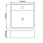 vidaXL Lavandino con Troppopieno 41x41x15 cm in Ceramica Argento vidaXL Lavandino con Troppopieno 41x41x15 cm in Ceramica Argento