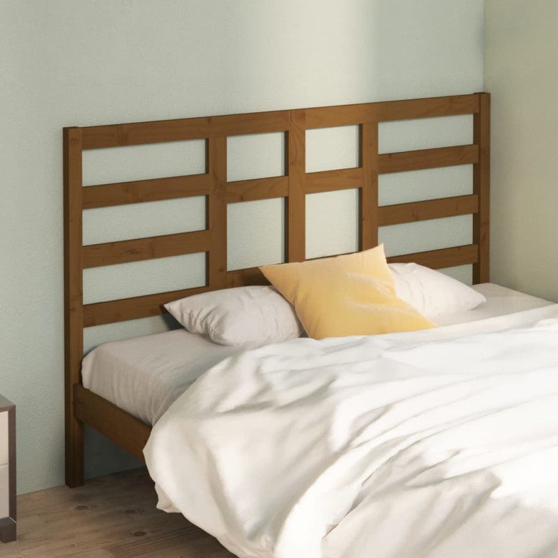 Testiera per Letto Miele 146x4x104 cm in Legno Massello di Pino Testiera per Letto Miele 146x4x104 cm in Legno Massello di Pino
