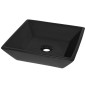 vidaXL Lavandino Quadrato in Ceramica Nero 41,5x41,5x12 cm vidaXL Lavandino Quadrato in Ceramica Nero 41,5x41,5x12 cm