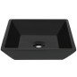vidaXL Lavandino Quadrato in Ceramica Nero 41,5x41,5x12 cm vidaXL Lavandino Quadrato in Ceramica Nero 41,5x41,5x12 cm