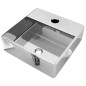 vidaXL Lavandino con Foro per Rubinetto 38x30x11,5 cm Ceramica Argento