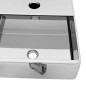 vidaXL Lavandino con Foro per Rubinetto 38x30x11,5 cm Ceramica Argento
