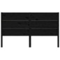 Testiera per Letto Nera 146x4x100 cm in Legno Massello di Pino