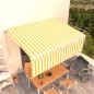 Tenda da Sole Retrattile Manuale Parasole 4,5x3m Gialla Bianca Tenda da Sole Retrattile Manuale Parasole 4,5x3m Gialla Bianca