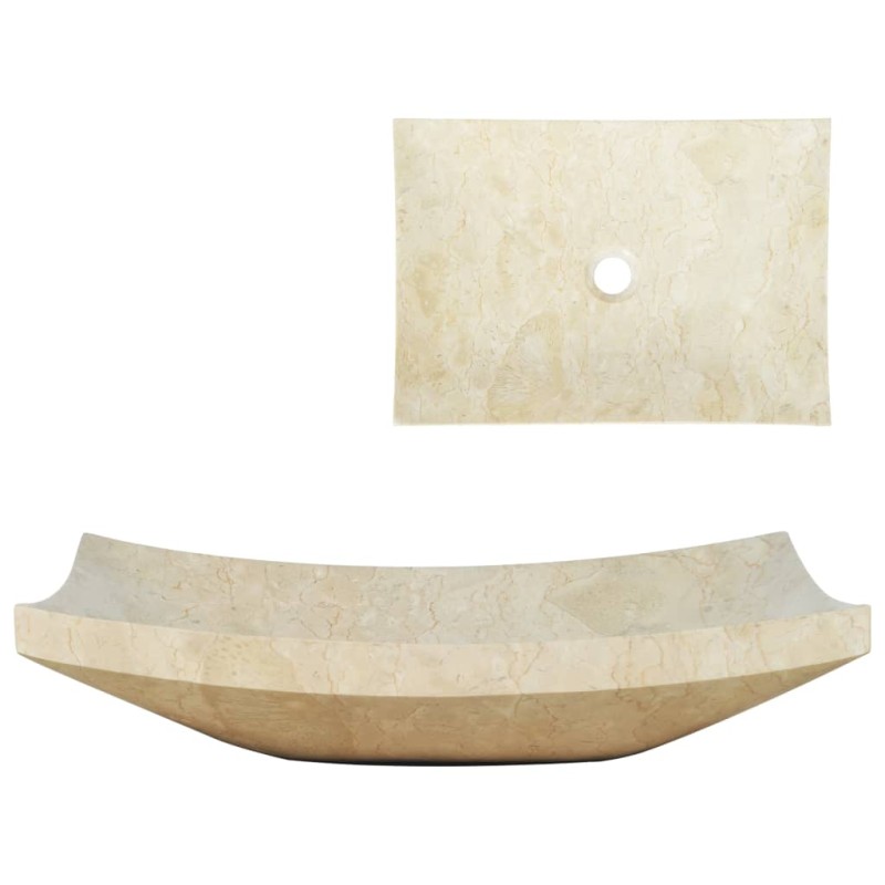 vidaXL Lavandino 50x35x12 cm in Marmo Crema vidaXL Lavandino 50x35x12 cm in Marmo Crema