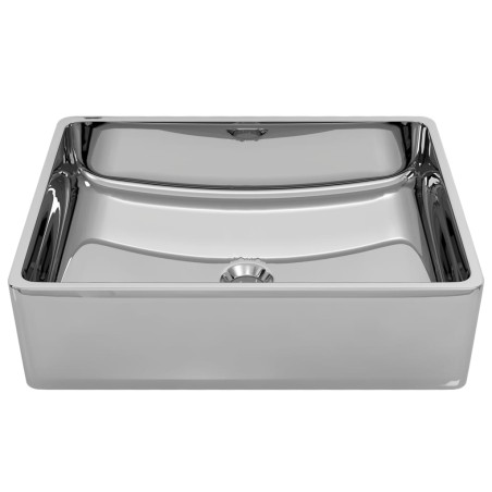 vidaXL Lavandino 41x30x12 cm in Ceramica Argento