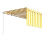 Tenda da Sole Retrattile Manuale Parasole 4,5x3m Gialla Bianca Tenda da Sole Retrattile Manuale Parasole 4,5x3m Gialla Bianca
