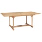 vidaXL Set da Pranzo per Esterni 7 pz 150-200x100x75 cm Teak Massello vidaXL Set da Pranzo per Esterni 7 pz 150-200x100x75 cm Teak Massello