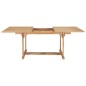 vidaXL Set da Pranzo per Esterni 7 pz 150-200x100x75 cm Teak Massello vidaXL Set da Pranzo per Esterni 7 pz 150-200x100x75 cm Teak Massello