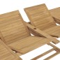 vidaXL Set da Pranzo per Esterni 9 pz 180-280x100x75 cm Teak Massello vidaXL Set da Pranzo per Esterni 9 pz 180-280x100x75 cm Teak Massello