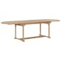 vidaXL Set da Pranzo per Esterni 9 pz 180-280x100x75 cm Teak Massello