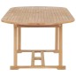 vidaXL Set da Pranzo per Esterni 9 pz 180-280x100x75 cm Teak Massello