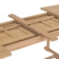 vidaXL Set da Pranzo per Esterni 9 pz 180-280x100x75 cm Teak Massello