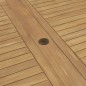 vidaXL Set da Pranzo per Esterni 9 pz 180-280x100x75 cm Teak Massello