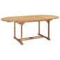 vidaXL Set da Pranzo per Esterni 7 pz 150-200x100x75 cm Teak Massello