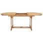 vidaXL Set da Pranzo per Esterni 7 pz 150-200x100x75 cm Teak Massello