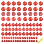 vidaXL Set Palline di Natale 100 pz 3/4/6 cm Rosse vidaXL Set Palline di Natale 100 pz 3/4/6 cm Rosse