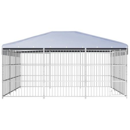 vidaXL Canile da Esterno con Tetto 450x450 cm