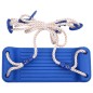 vidaXL Seggiolino Altalena con Scala Corda e Pietre Arrampicata Blu PE vidaXL Seggiolino Altalena con Scala Corda e Pietre Arrampicata Blu PE