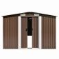 vidaXL Casetta da Giardino 257x580x181 cm in Metallo Marrone