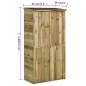 vidaXL Capanno per Attrezzi in Legno di Pino 85x48x177 cm vidaXL Capanno per Attrezzi in Legno di Pino 85x48x177 cm